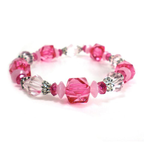 Pink Bracelet with charms