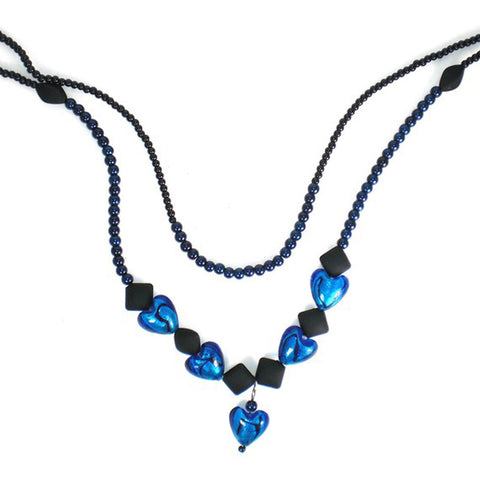 Double-layered Blue Necklace