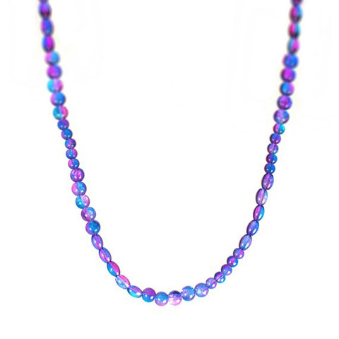 Multi-colored purple necklace